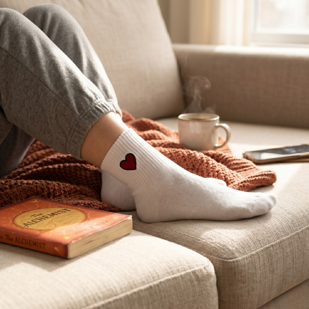 Wear Your Heart – Embroidered Heart Socks
