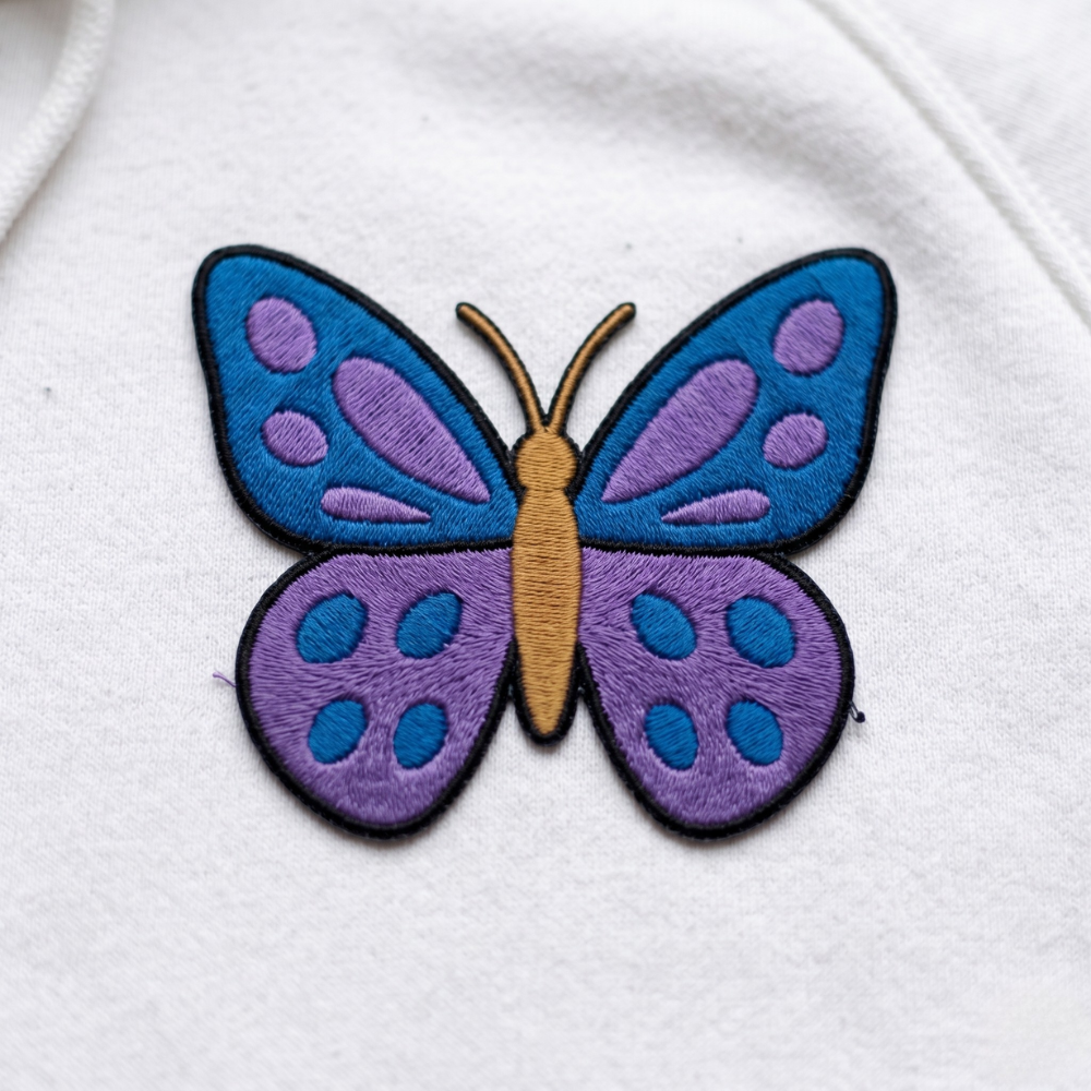 Flutter & Free – Embroidered Butterfly Hoodie