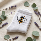 Honey Steps – Embroidered Bee Socks