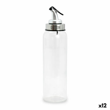 Cruet Quttin Transparent Silver Glass 0,5 L 6 x 6 x 26 cm (12 Units)