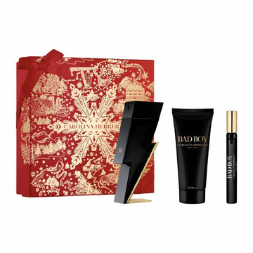 Men's Perfume Set Carolina Herrera BAD BOY EDT 3 Pieces