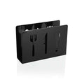 Napkin holder Versa Black Metal Ceramic Steel Iron 4,5 x 10 x 15 cm Pieces of Cutlery