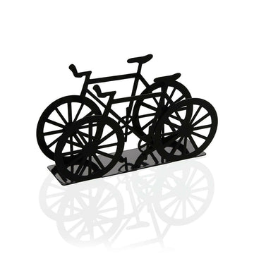 Napkin holder Versa Black Metal Ceramic Steel Iron 4,5 x 9,5 x 16,5 cm Bicycle