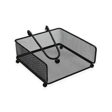 Napkin holder Versa Black Steel Iron 17,5 X 9 X 18 CM
