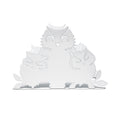 Napkin holder Versa White Metal Steel Iron 4,5 x 10 x 15 cm