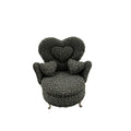 Jewelry box Versa Grey Polyester Metal Mirror MDF Wood 12 x 19 x 18 cm Armchair
