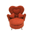 Jewelry box Versa Red Polyester Metal Mirror MDF Wood 12 x 19 x 18 cm Armchair