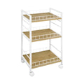 Vegetable trolley Versa White Metal Plastic Melamin 30 x 76 x 40 cm