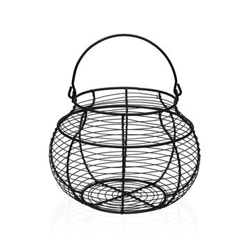 Egg cup Versa Black Metal Steel 23 X 17,5 X 23 CM