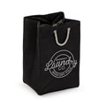 Laundry basket Versa Black Polyester PVC Metal EVA 30 x 55 x 36 cm