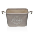 Laundry basket Versa Grey Polyester PVC Metal EVA 38 x 25 x 26 cm