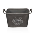 Laundry basket Versa Grey Polyester PVC Metal EVA 38 x 25 x 26 cm