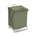 Laundry basket Versa Green Polyester Metal Polyethylene 35 X 48 X 30 CM