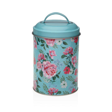 Tin Versa Blue Flowers