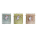 Candle DKD Home Decor Vanilla Wax Basic (12 x 12 x 12 cm) (3 Units)
