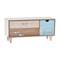 Jewelry box DKD Home Decor Brown Turquoise Wood 34 x 13 x 16 cm