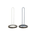 Kitchen Paper Holder DKD Home Decor Blue White Metal Rubber wood 15 x 15 x 31 cm (2 Units)