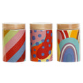 Tin DKD Home Decor Multicolour Natural Bamboo Dolomite 1 L 10 x 10 x 16 cm (3 Units)