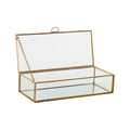 Jewelry box Home ESPRIT Golden Metal Crystal 23 X 10 X 5,5 cm