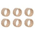 Napkin ring Home ESPRIT White Natural Bamboo Rattan 5 x 5 x 3 cm