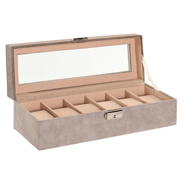Jewelry box Home ESPRIT Grey Dark grey Polyurethane MDF Wood 30 x 10 x 8 cm