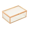 Jewelry box Home ESPRIT Golden Metal Crystal 15 x 11 x 5,5 cm