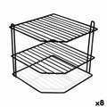 Plate Rack Confortime Black 22 x 22 x 22 cm 22 x 22 x 25 cm Corner (8 Units)