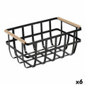 Multi-purpose basket Confortime Black 36 x 22 x 15,5 cm (6 Units)