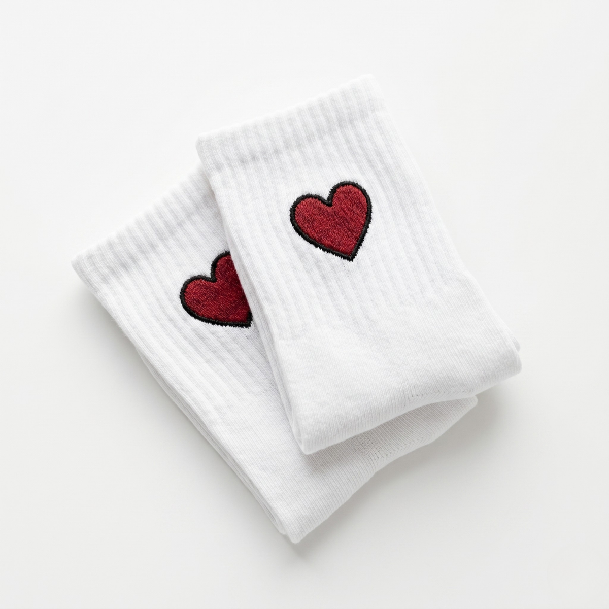 Wear Your Heart – Embroidered Heart Socks