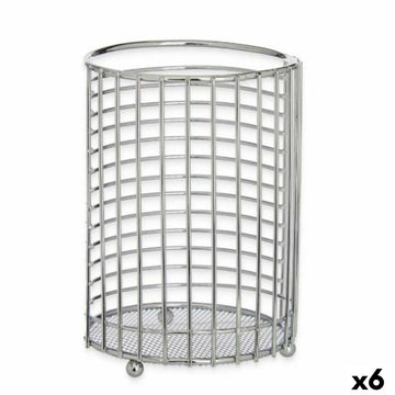 Pot for Kitchen Utensils Kinvara CN-W7728-2 CHROME Metal 12 x 16 x 12 cm (6 Units)