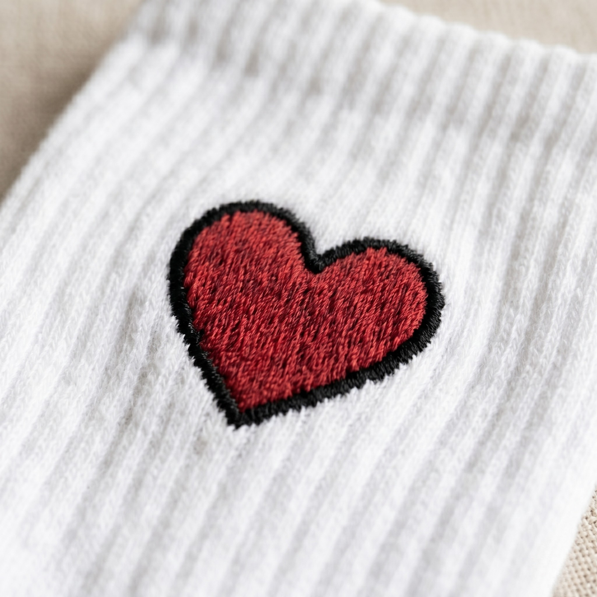 Wear Your Heart – Embroidered Heart Socks