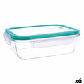 Hermetic Lunch Box Quid Ciclon Turquoise Glass 1,04 L (6 Units)